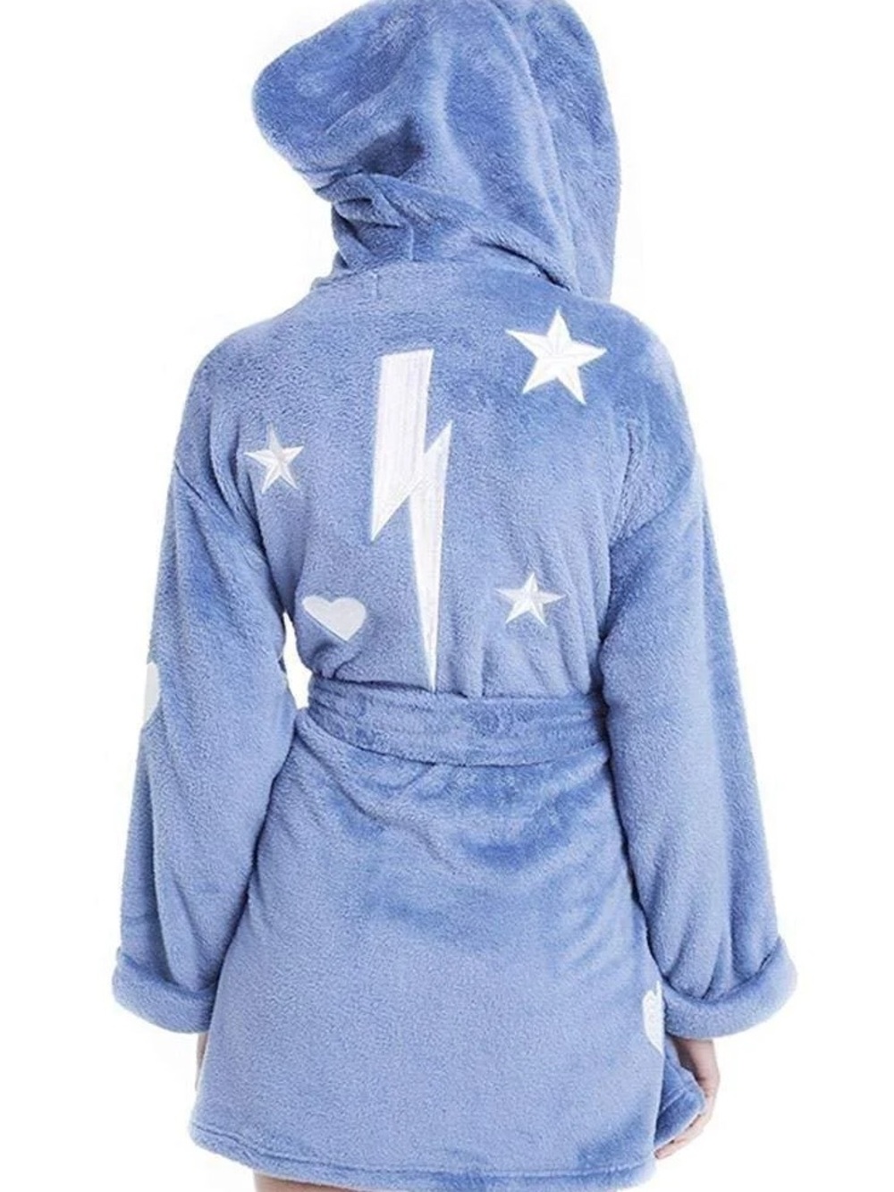 WILDFOX Soft Blue Robe with Stars & Lightning Design NEW